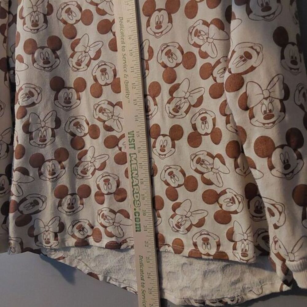 Disney Mickey & Minnie Mouse All Over Graphic CrewNeck Pullover Sweatshirt 15-17 - Picture 6 of 8